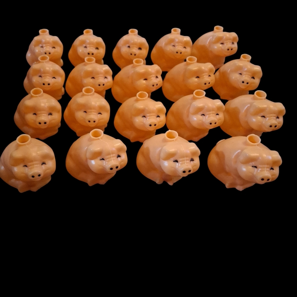 Vintage Pink Pig String Light Covers ONLY - Lot Of 19